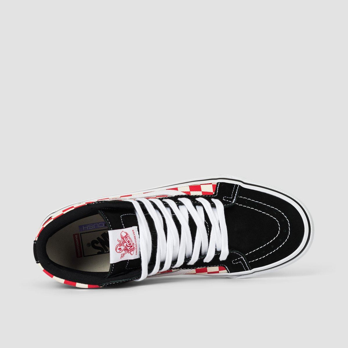 Vans Skate Sk8-Hi Reissue Shoes - Grosso '84 Black/Red Check