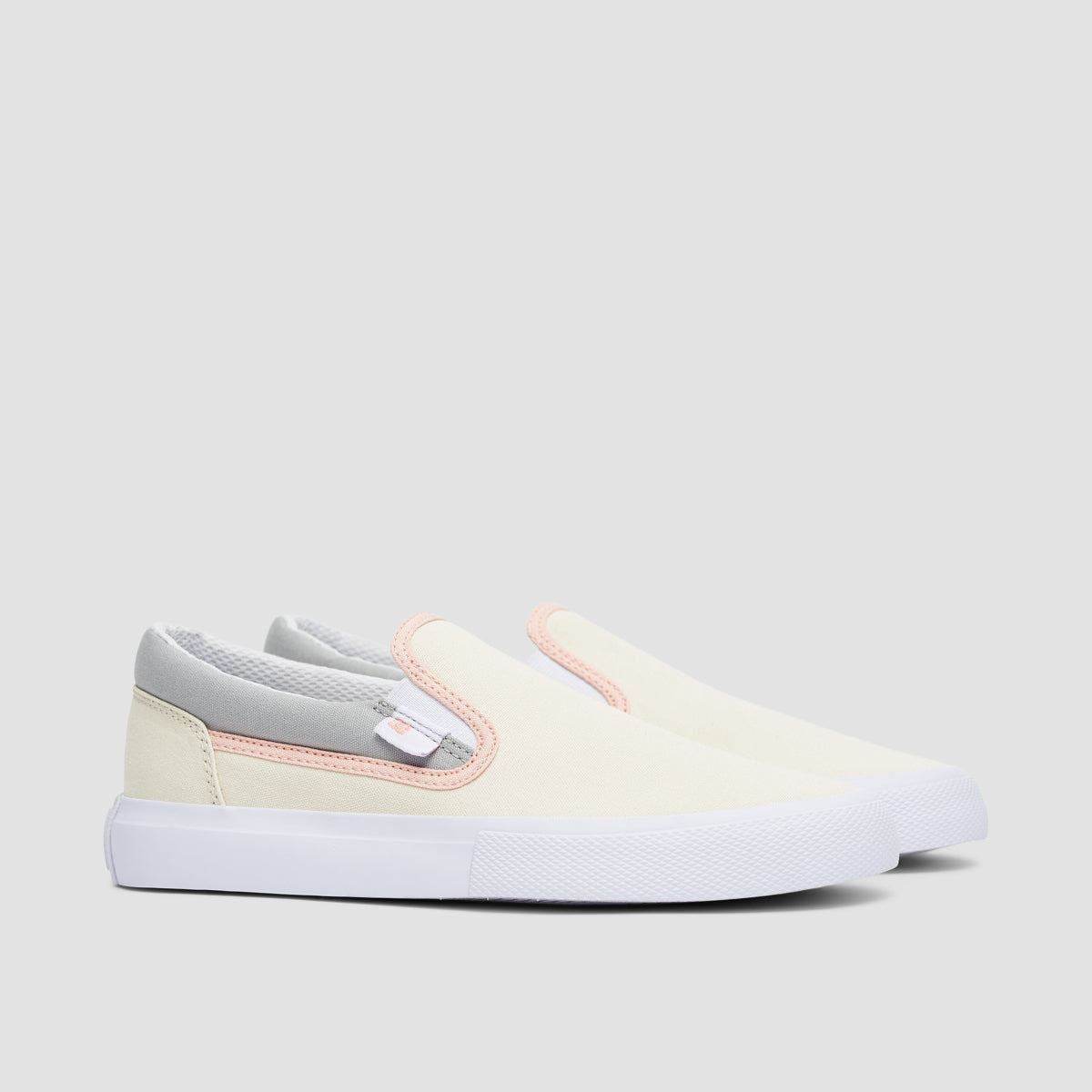 DC Manual Slip-On TXSE Shoes - Grey/Pink - Womens