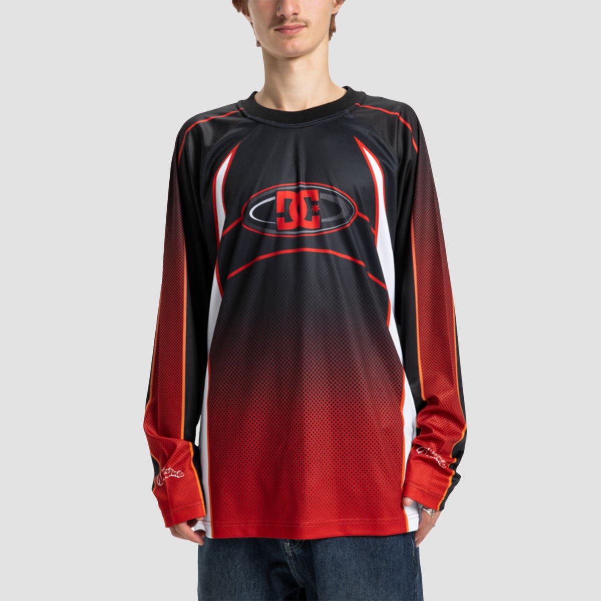 DC Sylem Longsleeve Jersey T-Shirt Barbados Cherry