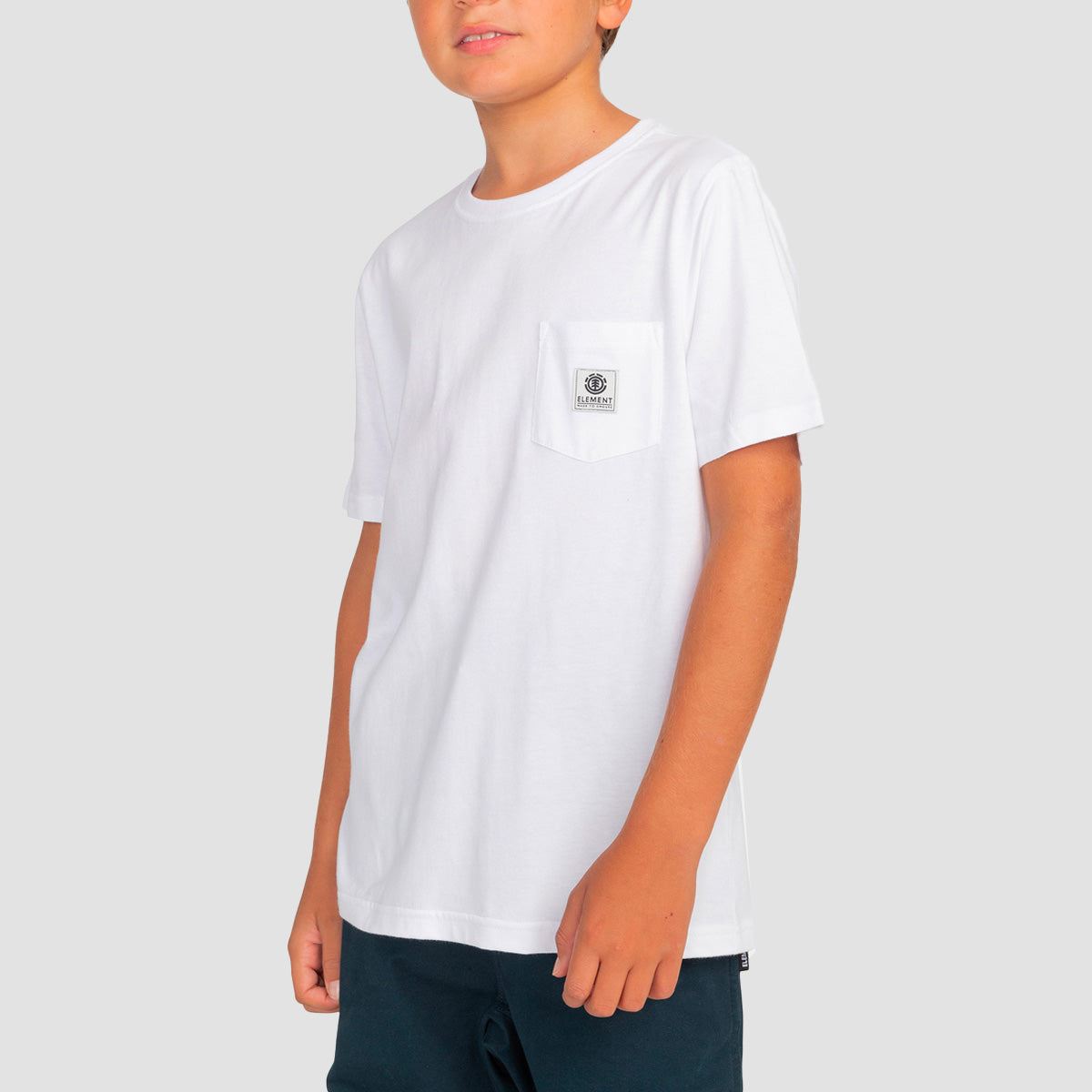 Element Basic Label Organic Pocket T-Shirt Optic White - Kids
