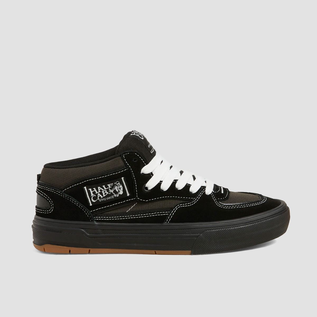 Vans Skate Half Cab WaffleCup Mid Top Shoes - Black/Asphalt
