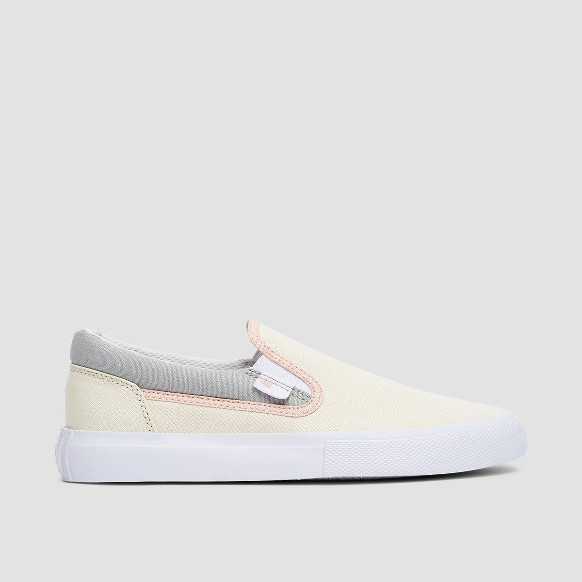 DC Manual Slip-On TXSE Shoes - Grey/Pink - Womens