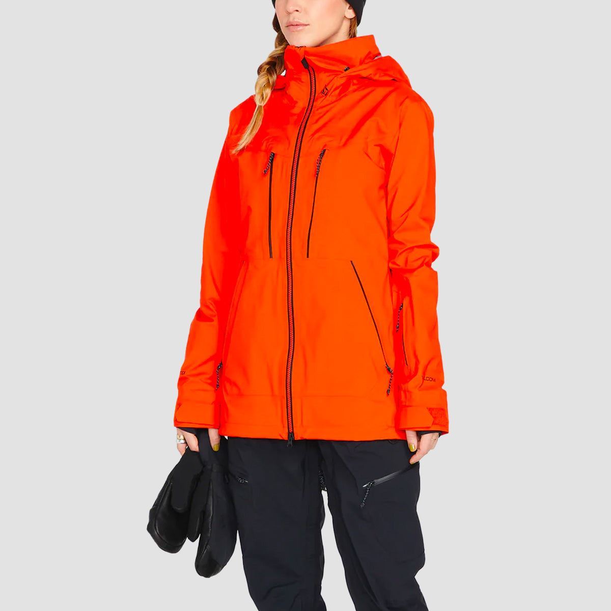 Volcom VS 3L Stretch Gore-Tex Snow Jacket Orange Shock Womens