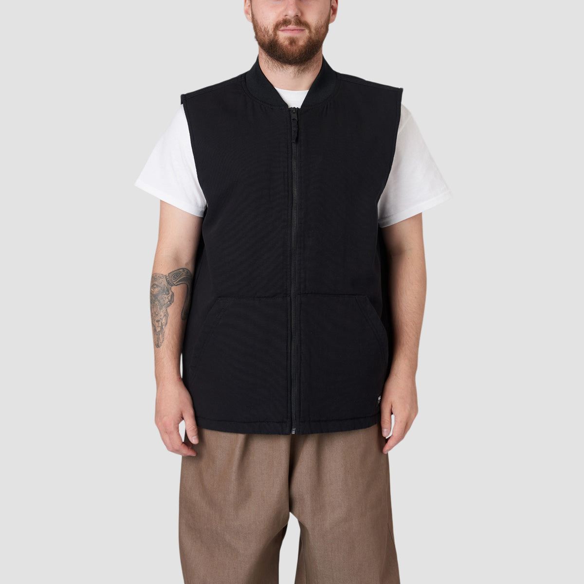 Vans Plaid Talbot Vest Jacket Black/Taos Taupe