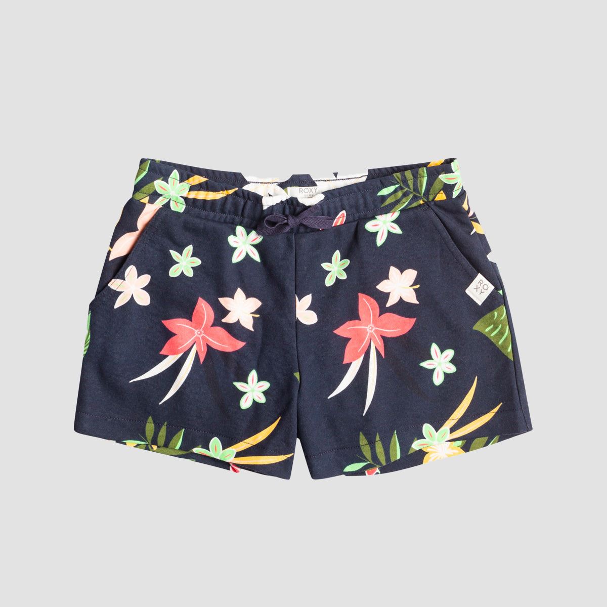 Roxy Twenty Five Miles Sweat Shorts Mood Indigo Alma Apparel - Girls