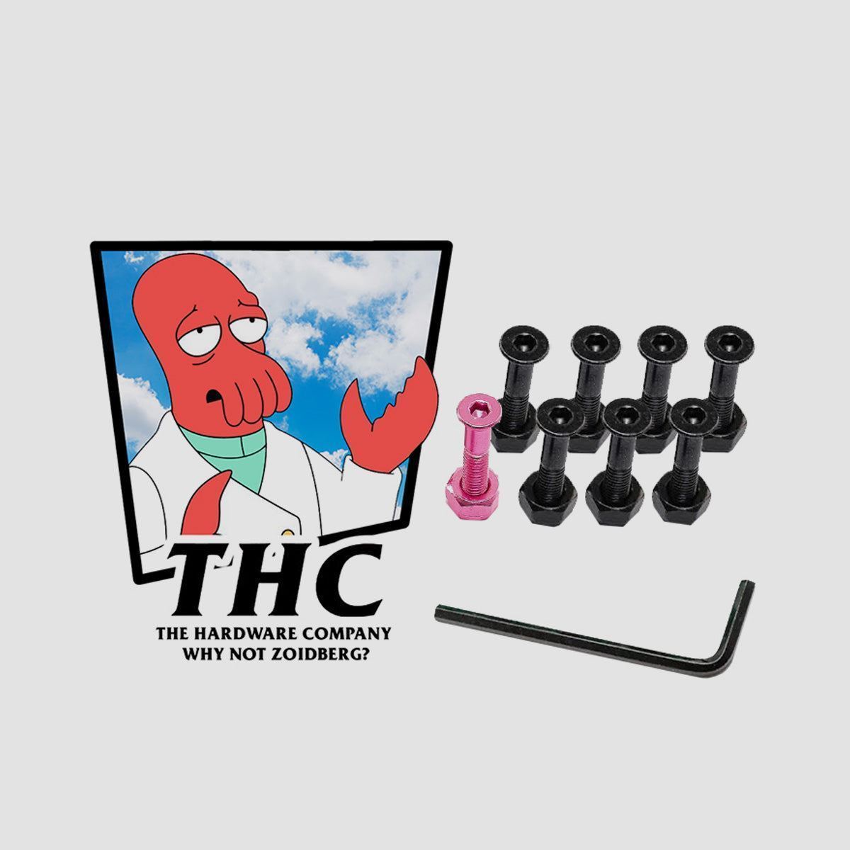 The Hardware Company THC Why Not Zoidberg Allen Truck Bolts Black/Pink 1"