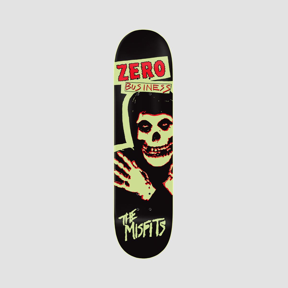 Zero X Misfits Zero Business Skateboard Deck GITD Dip - 8.5