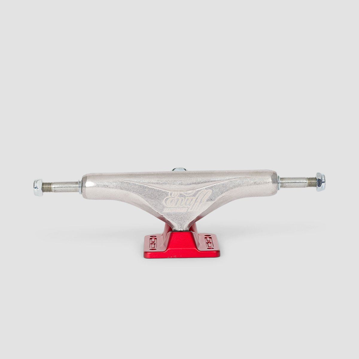 Enuff Decade Pro Satin 139 Skateboard Trucks 1 Pair Raw/Red - 8"