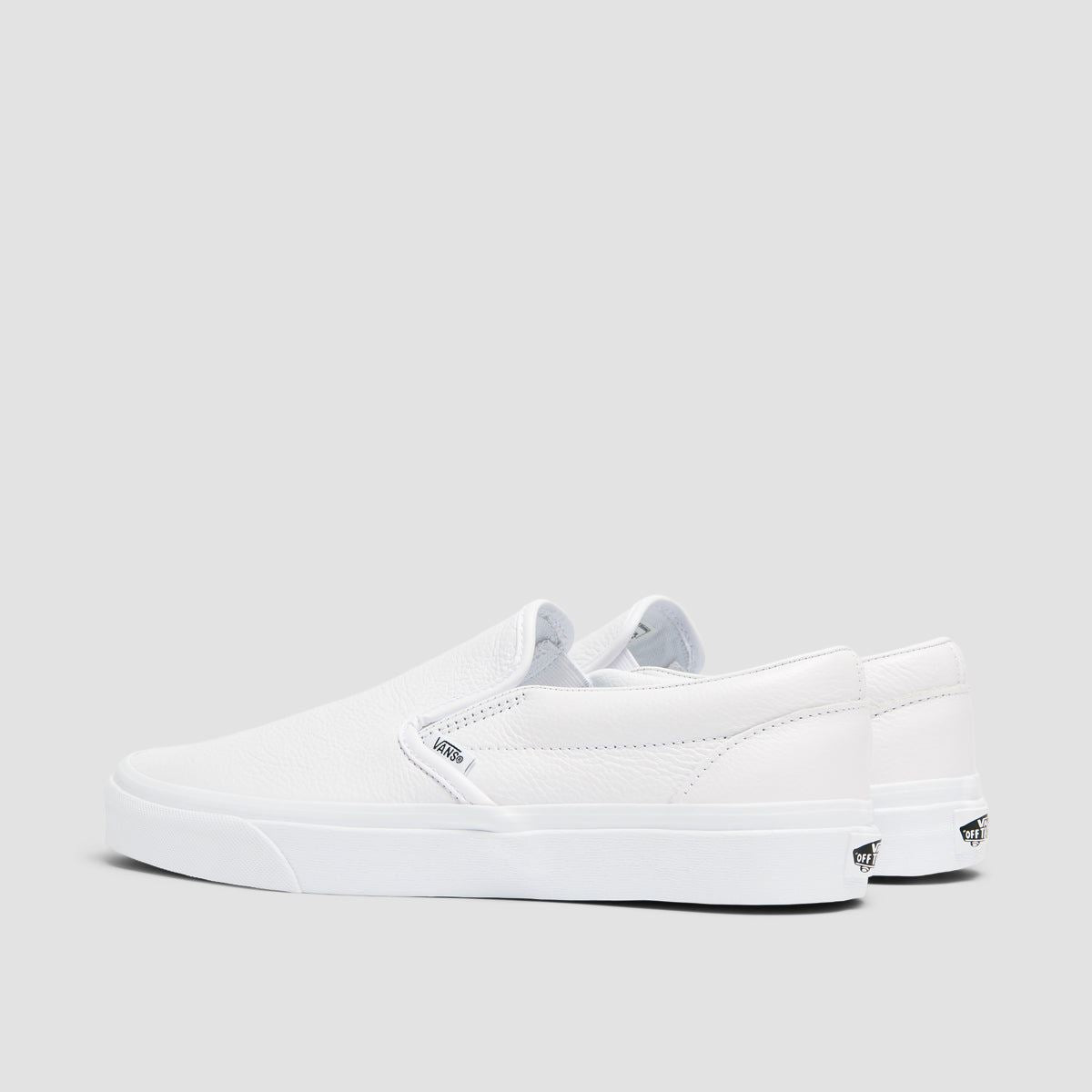 Vans Classic Slip-On Shoes - Leather True White/True White