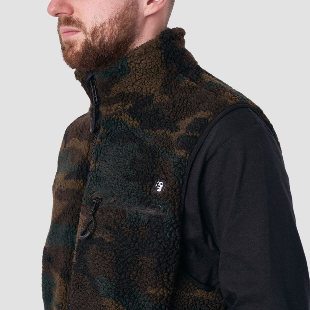 Heathen Wall of Sleep Fleece Vest Camo