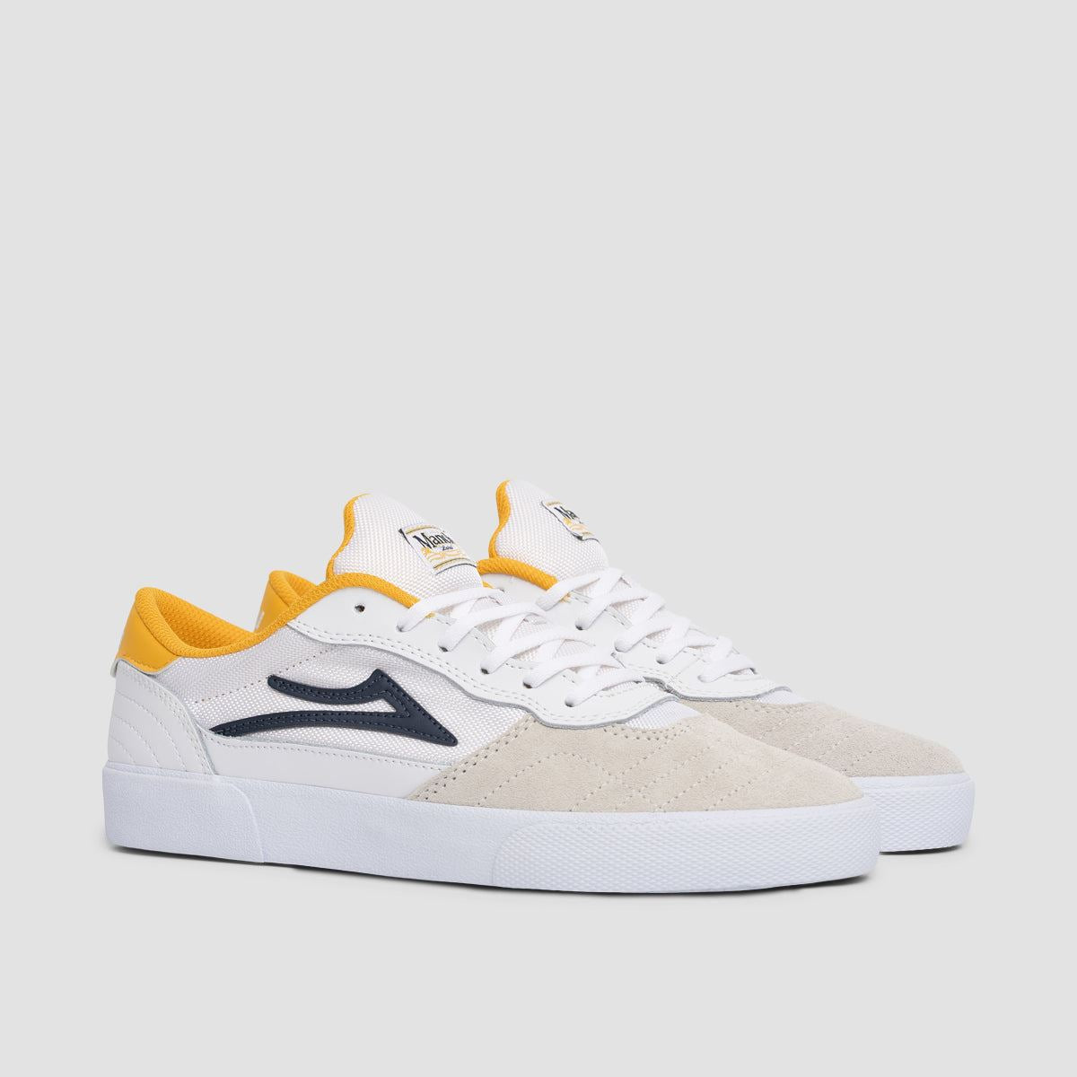 Lakai Cambridge Manch Shoes - White/Navy Suede