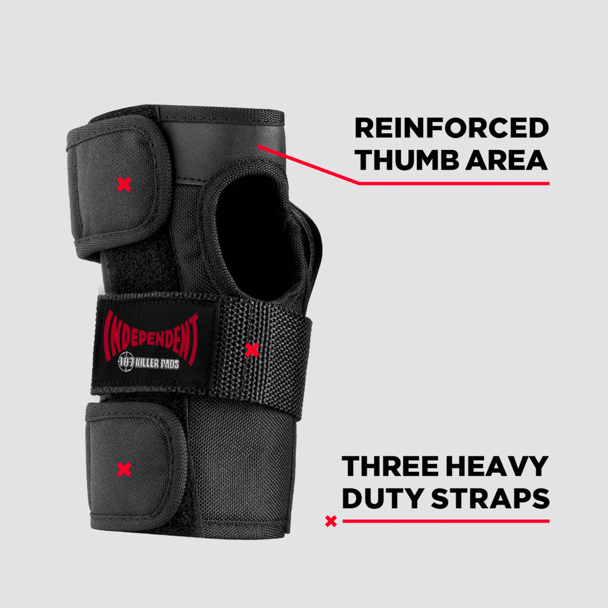 187 x Independent Killer Six Pack Pads Set Black - Kids