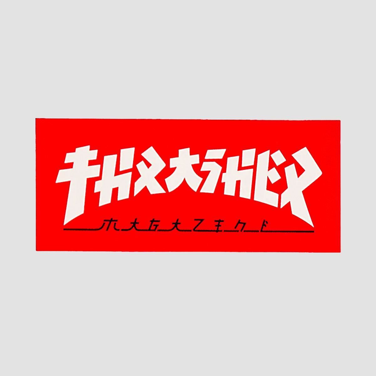 Thrasher Godzilla Rectangle Sticker White/Red 150x65mm