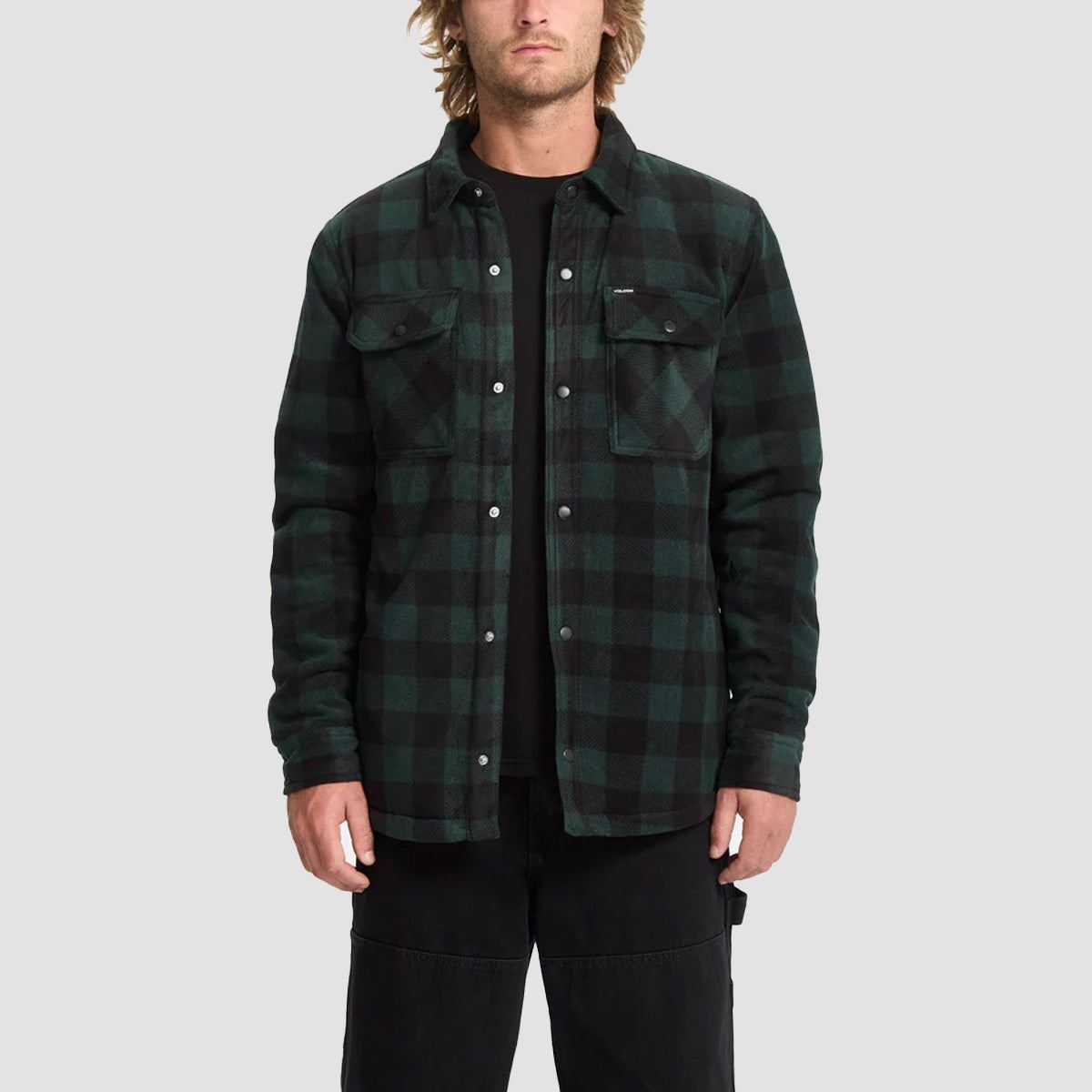 Volcom Bowered Fleece Longsleeve Shirt Scarab