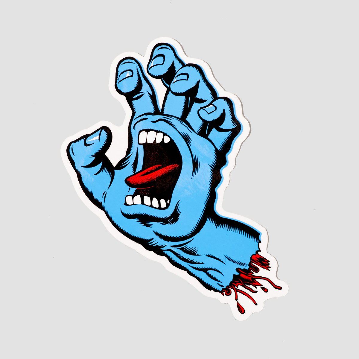 Santa Cruz Screaming Hand Sticker Blue 80x50mm