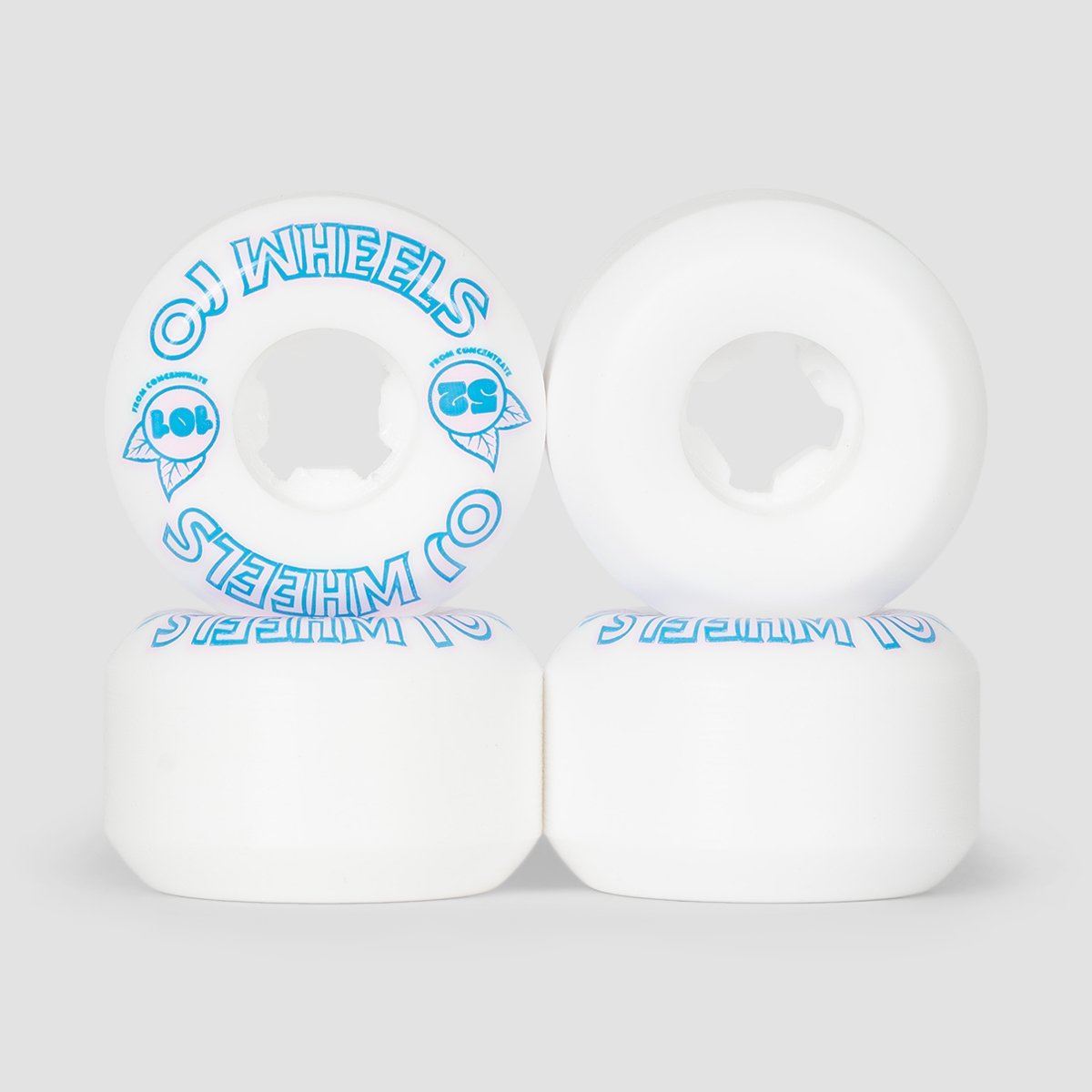 OJ From Concentrate Hardline 101a Skateboard Wheels White 52mm