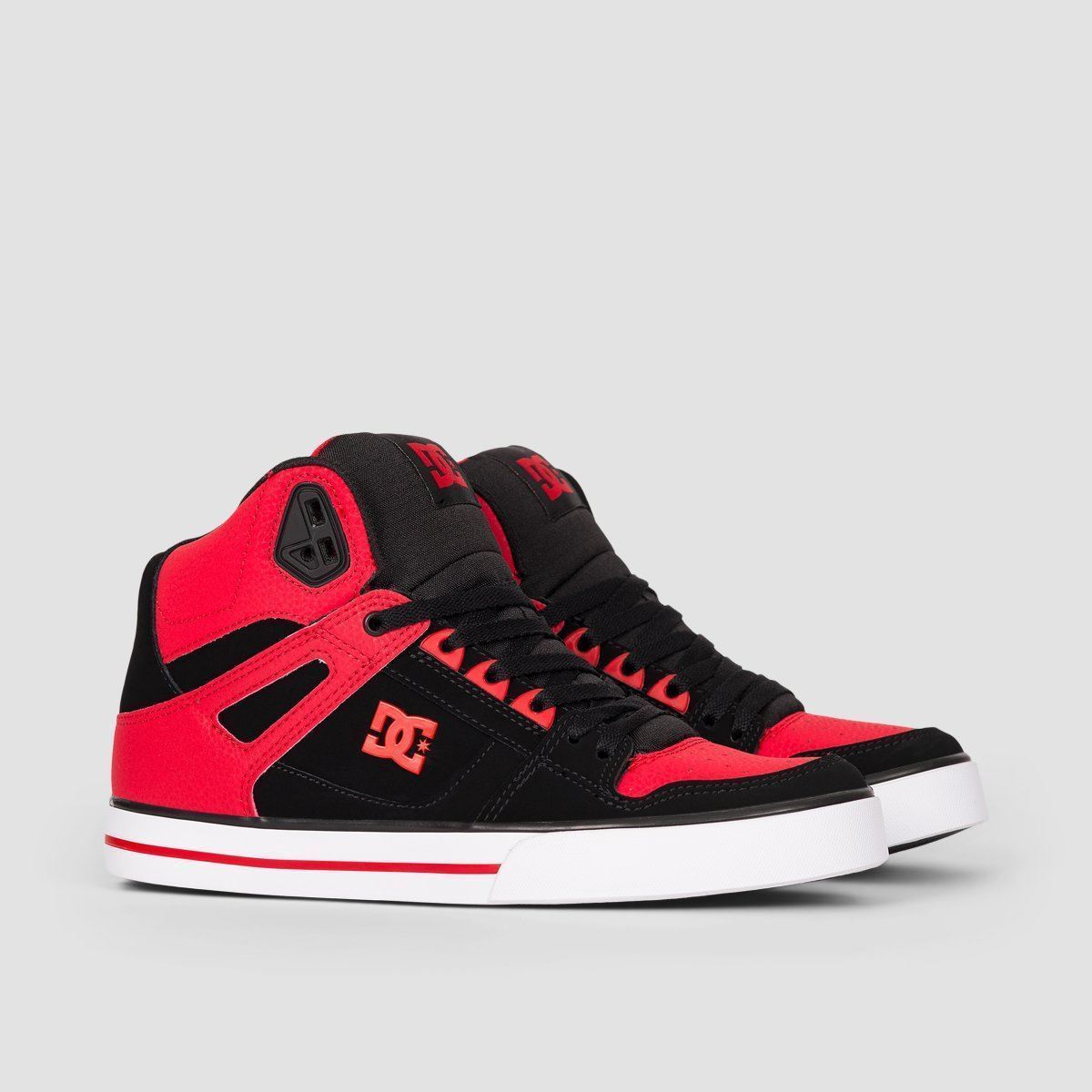 DC Pure High-Top WC Shoes - Fiery Red/White/Black