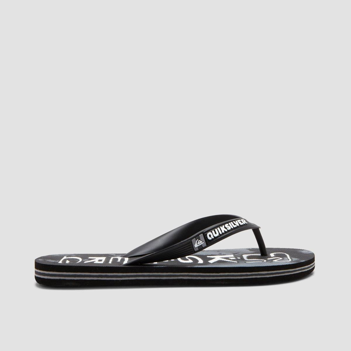 Quiksilver Molokai Acid Drop Flip-Flops Black 1 - Kids