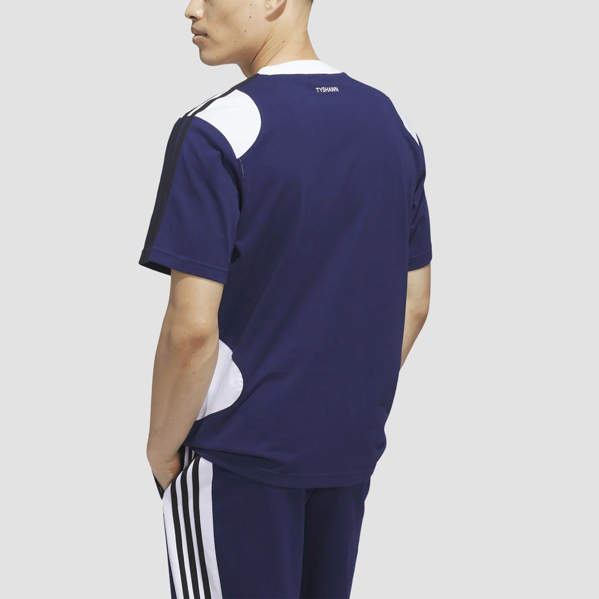 adidas Tyshawn T-Shirt (Gender Neutral) Dark Blue/White