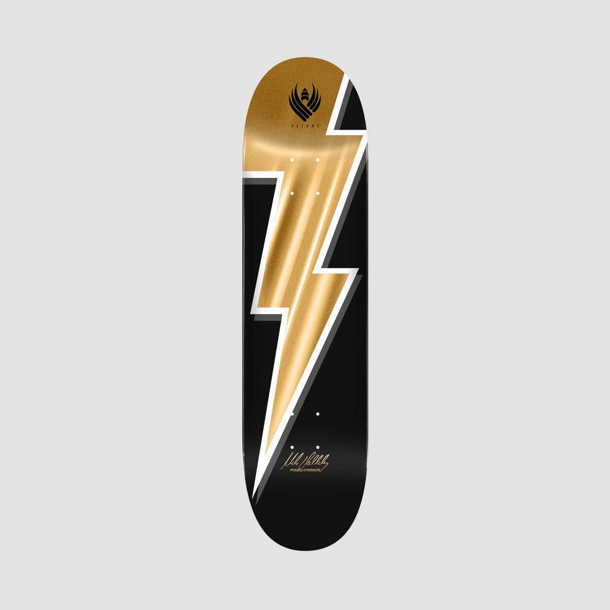 Powell Peralta Mike Vallely Lightning Bolt 244 Flight Skateboard Deck Gold Foil - 8.5"