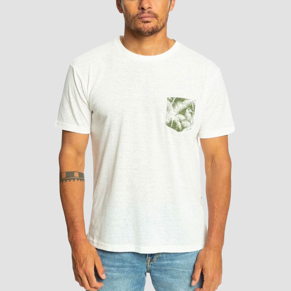 Quiksilver Retro Plan T-Shirt Snow White