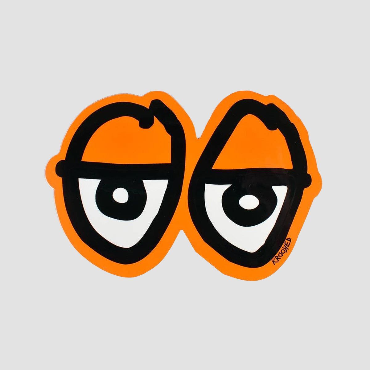Krooked Eyes Diecut Sticker Orange 280x190mm