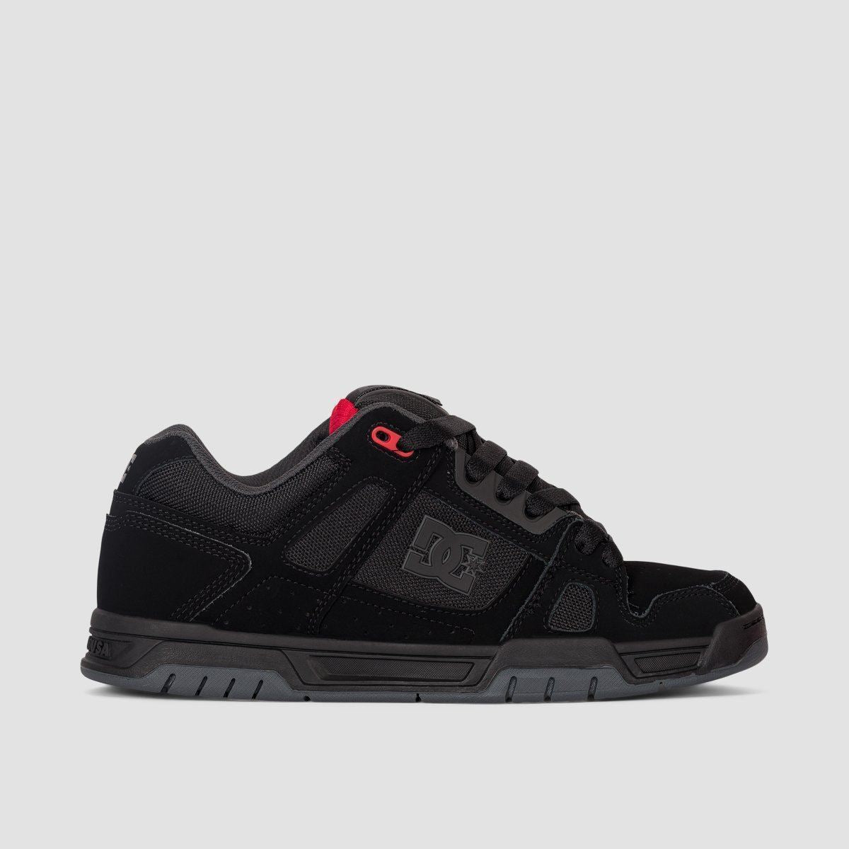DC Stag Shoes Black/Grey/Red
