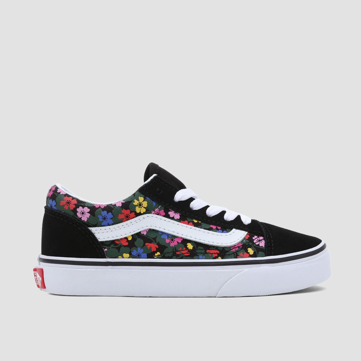 Vans Old Skool Shoes Floral Black/White Kids