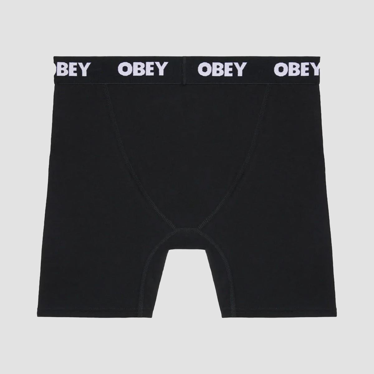 OBEY Established Work Boxer Shorts 2 Pack Black