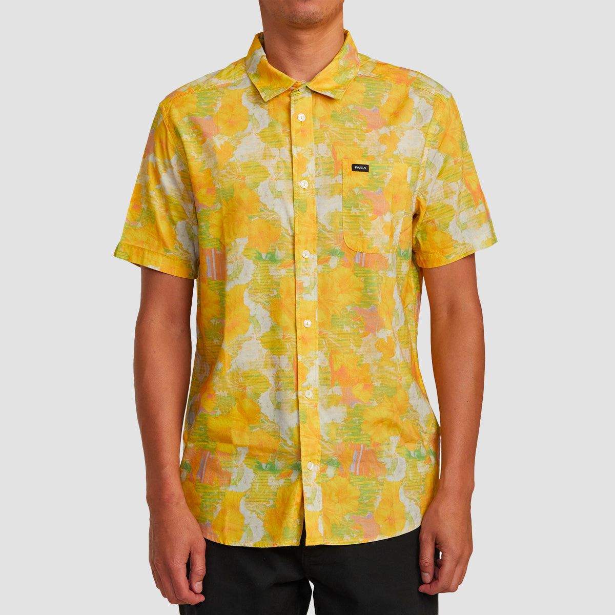 RVCA Sussingham Short Sleeve Shirt Spectra Yellow