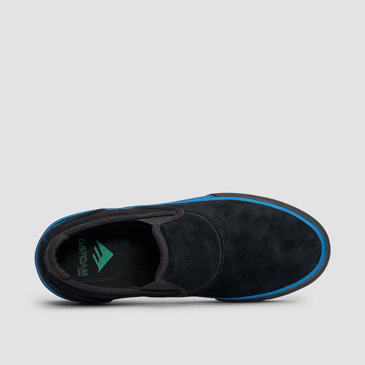 Emerica Wino G6 Slip-On Shoes - Black/Blue/Black