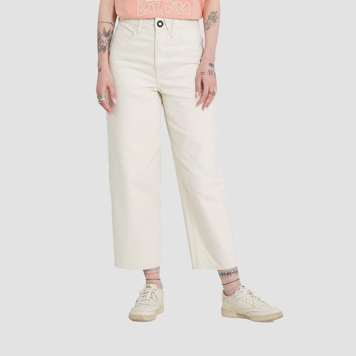 Volcom Weellow Loose Fit Jeans Cloud - Womens
