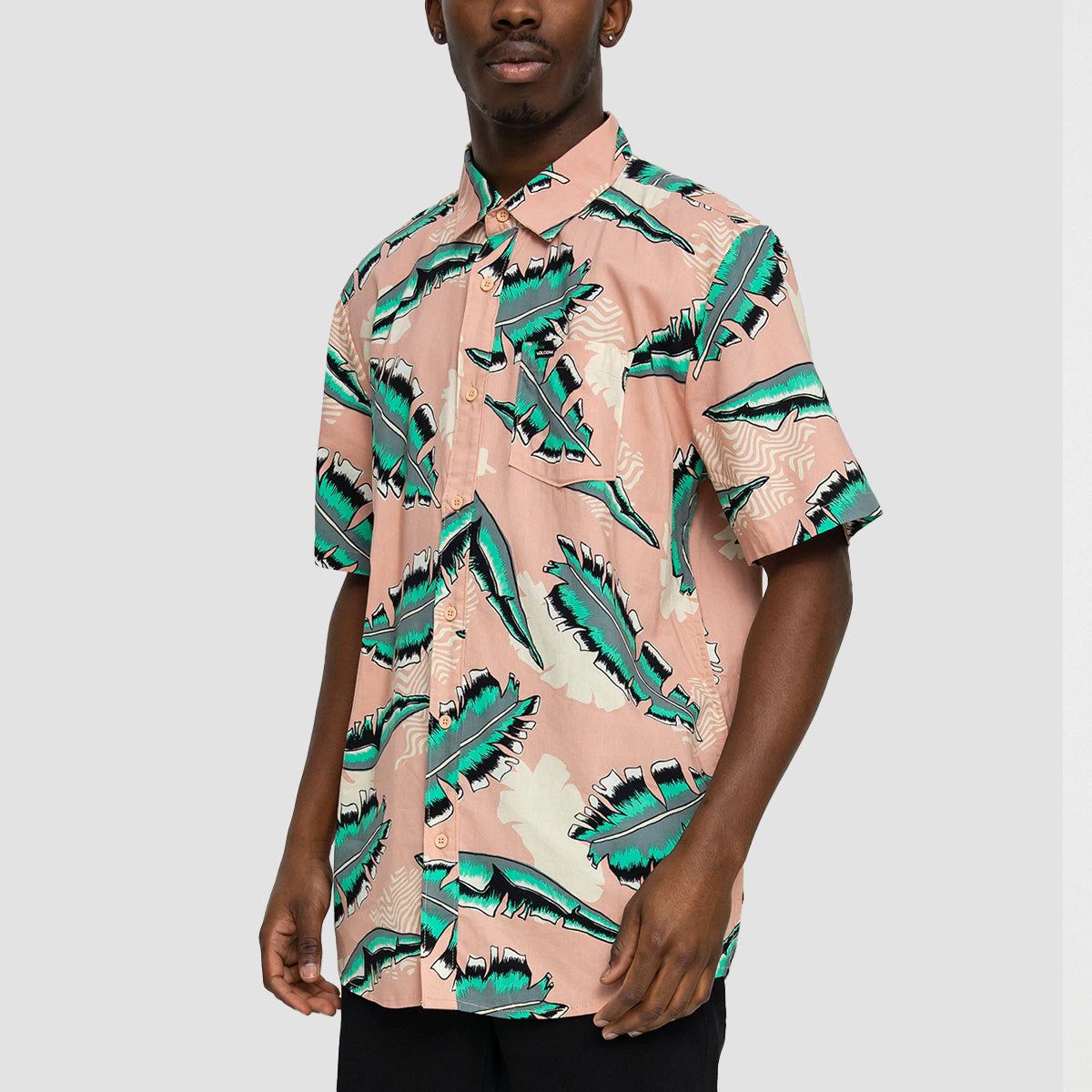 Volcom Detoonator Short Sleeve Shirt Misty Rose