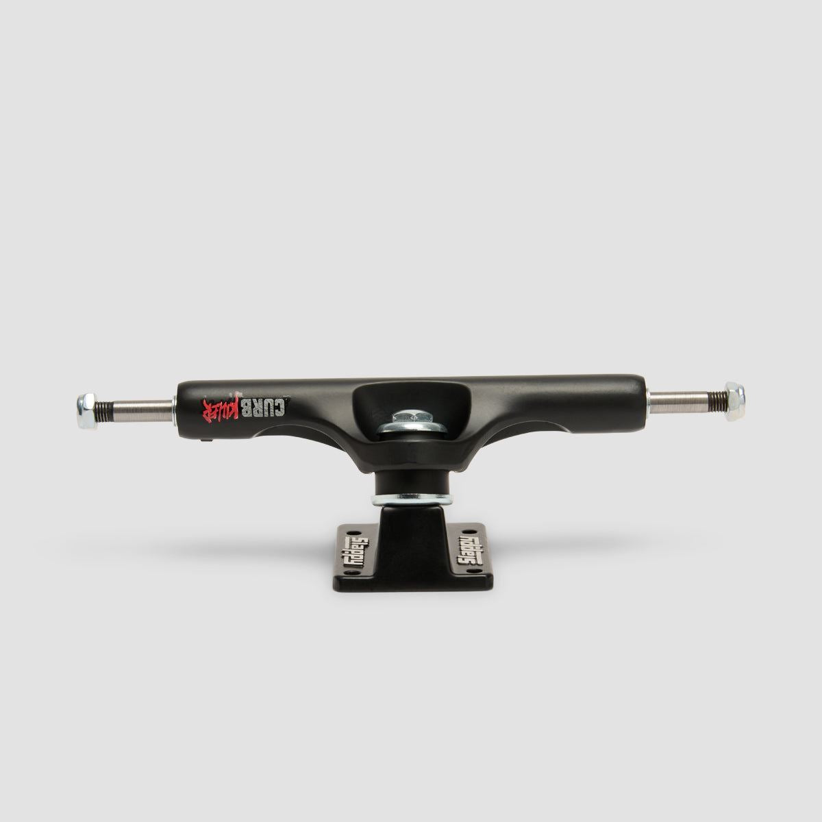 Slappy x Heroin ST1 Curb Killer Skateboard Trucks 1 Pair Matte Black - 9"