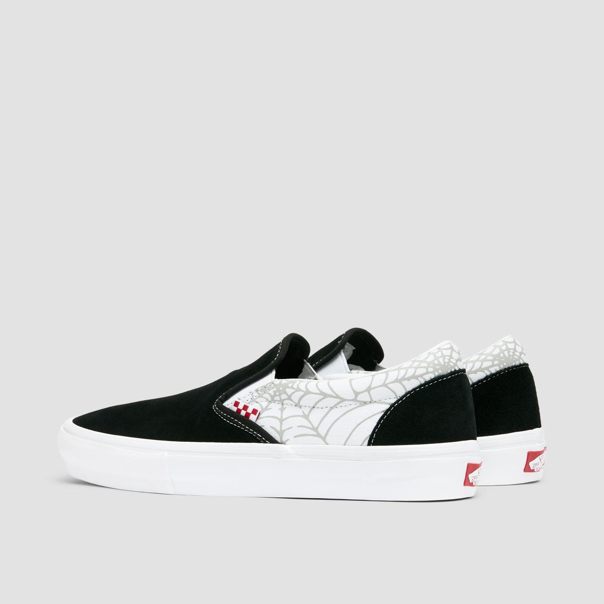 Vans Skate Slip-On Shoes - Black Widow Spider Black/White/Red