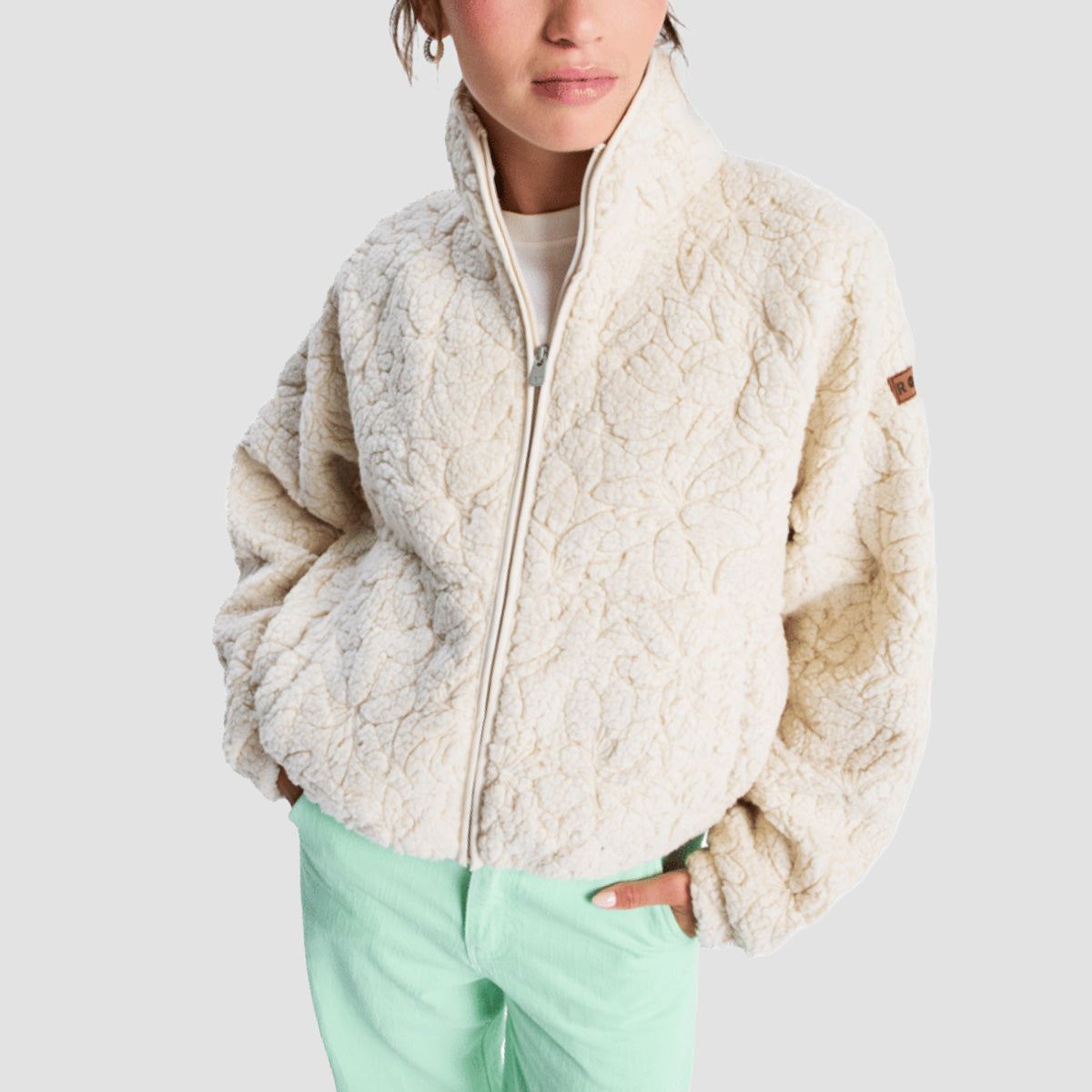 Roxy Blurry Cloud Jacket Parchment - Womens