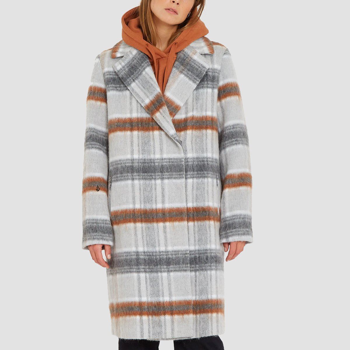 Volcom Played Disturbed Medium Coat Multi - Womens