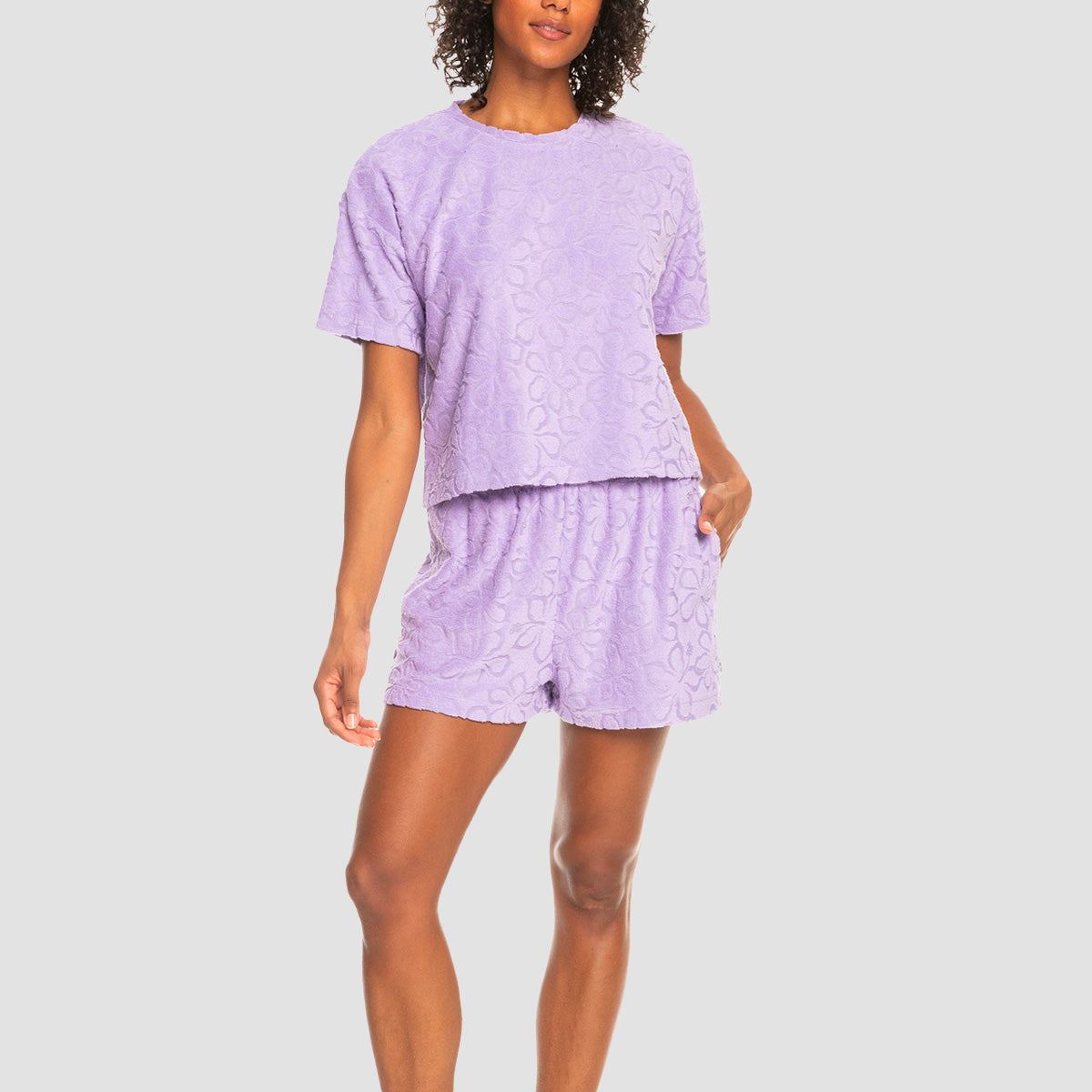 Roxy Getaway Time Sweat Shorts Purple M Woman