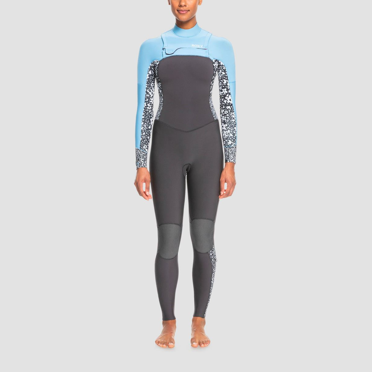 Roxy Swell Series 4/3mm Chest Zip Wetsuit Jet/Boy Blue - Womens