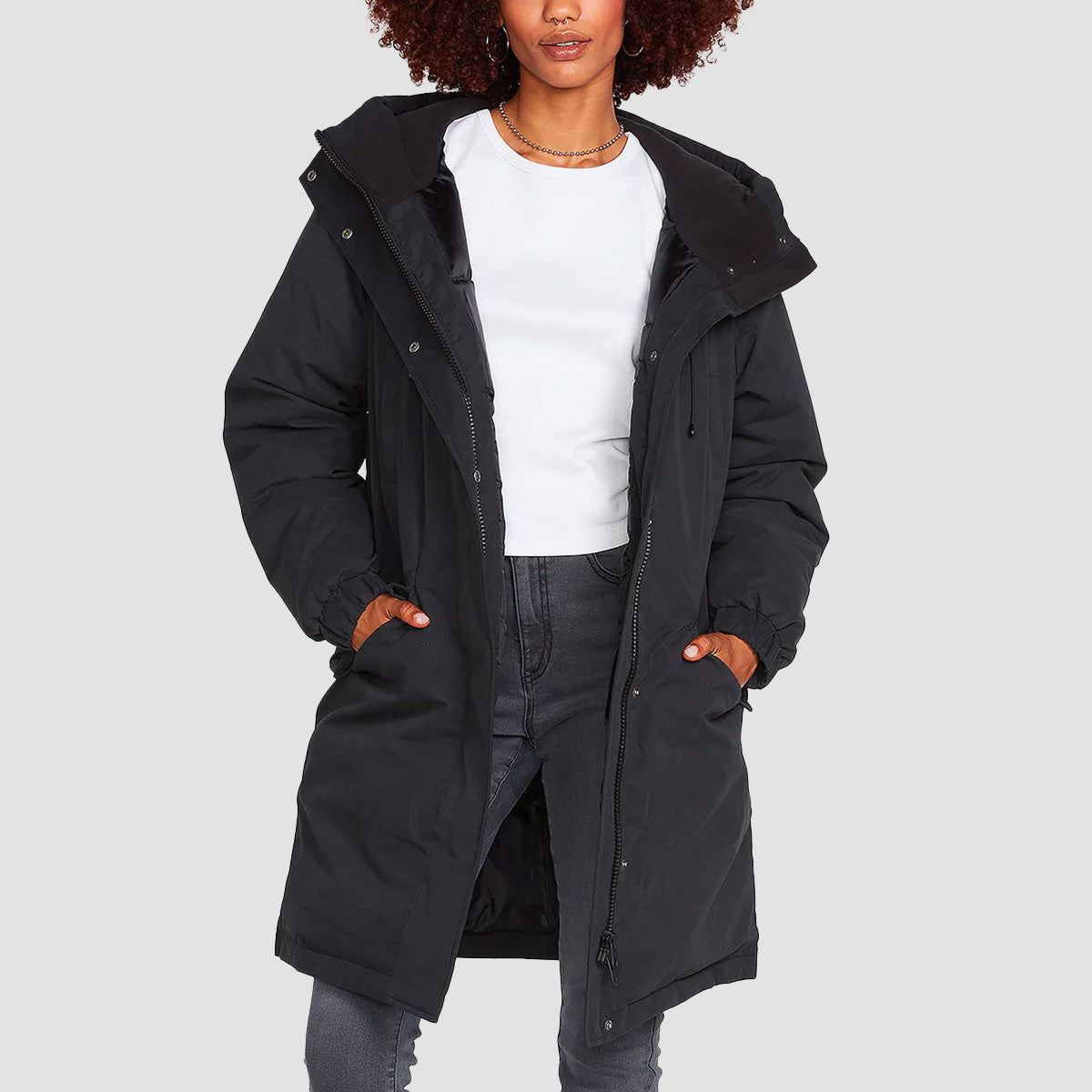 Volcom Walk On By 5K Parka Jacket Black - Womens