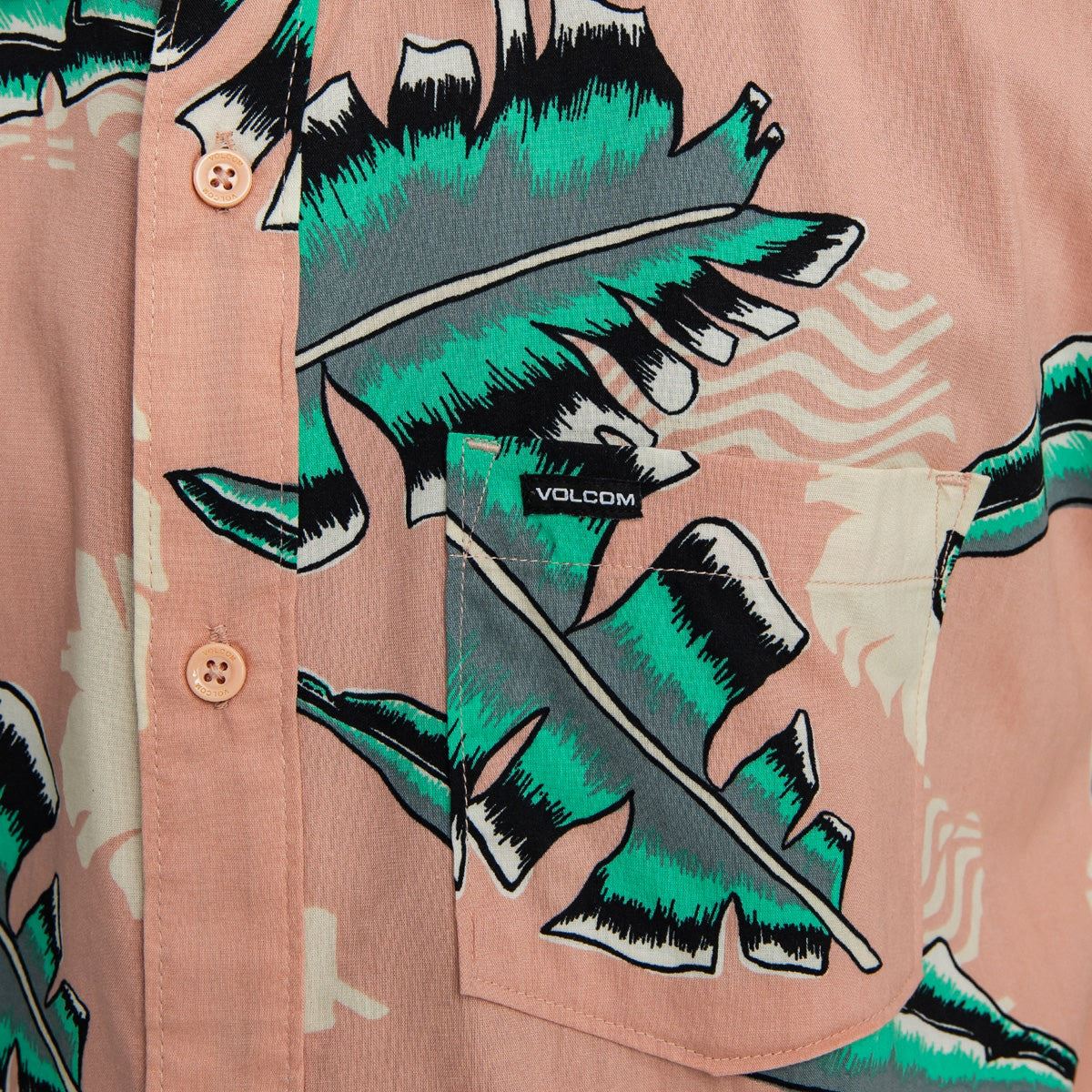 Volcom Detoonator Short Sleeve Shirt Misty Rose