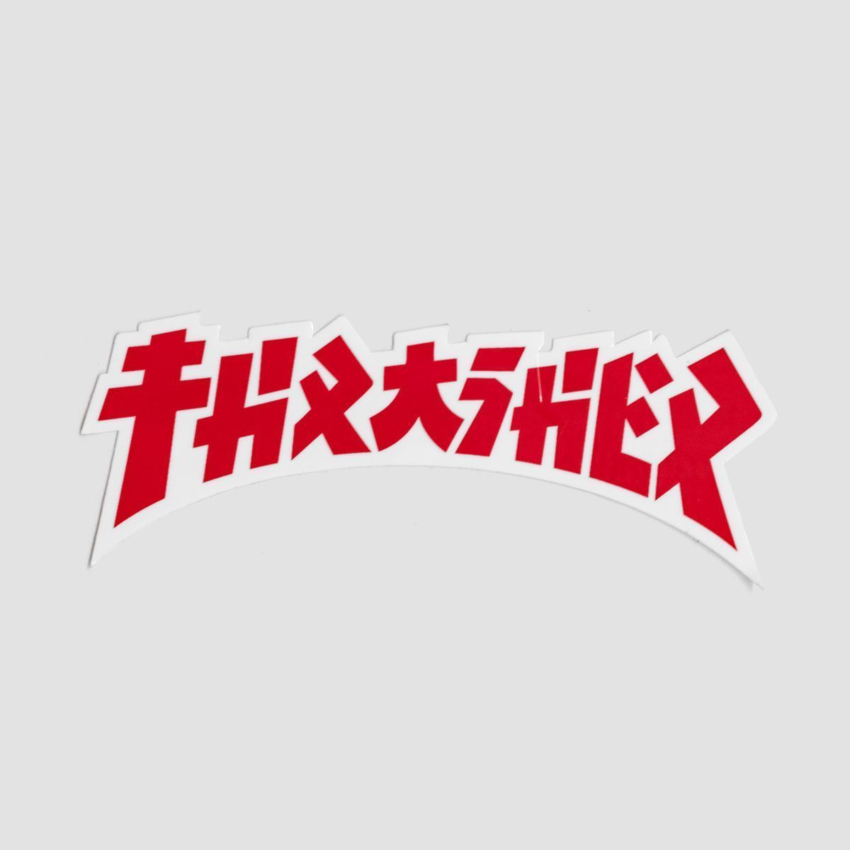 Thrasher Godzilla Die Cut Sticker Red/White 100x40mm