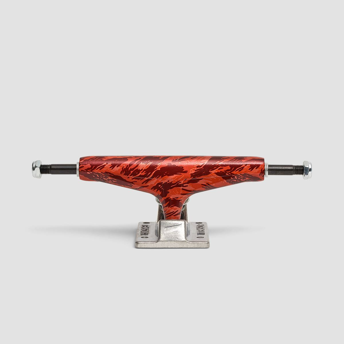 Tensor Aluminum Camo 5.25 Trucks 1 Pair Red/Raw - 8"