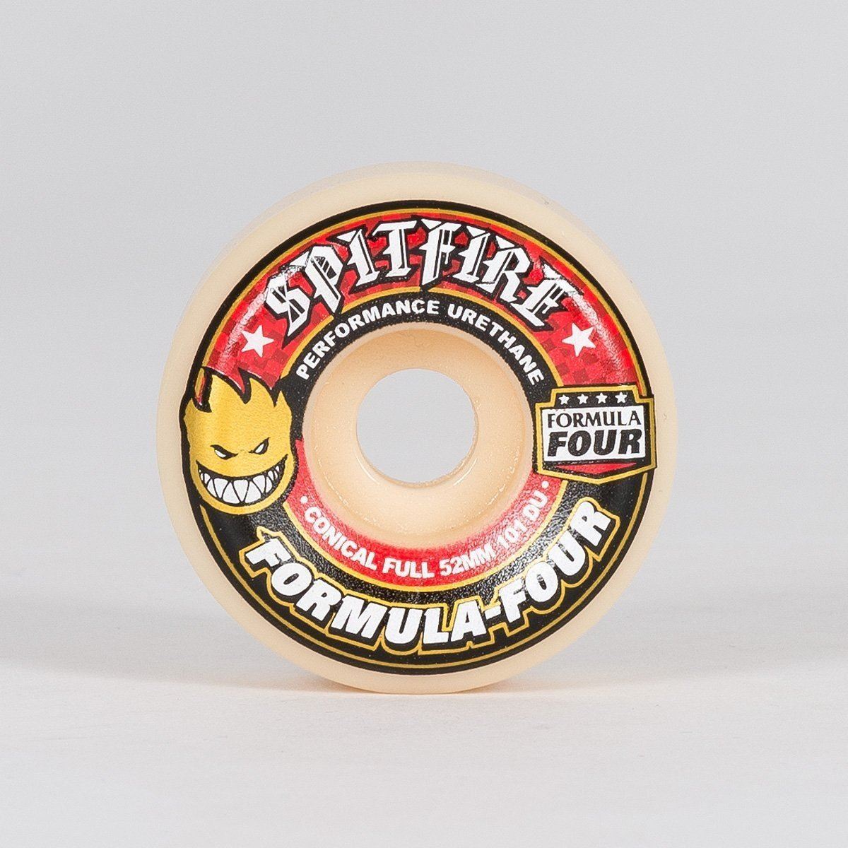 Spitfire Formula Four Conical Full 101a Skateboard Wheels Natural/Red 52mm