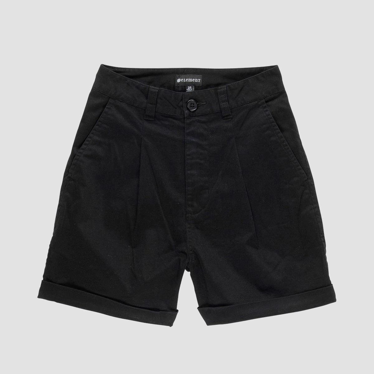 Element Olsen High Waist Shorts Flint Black - Womens