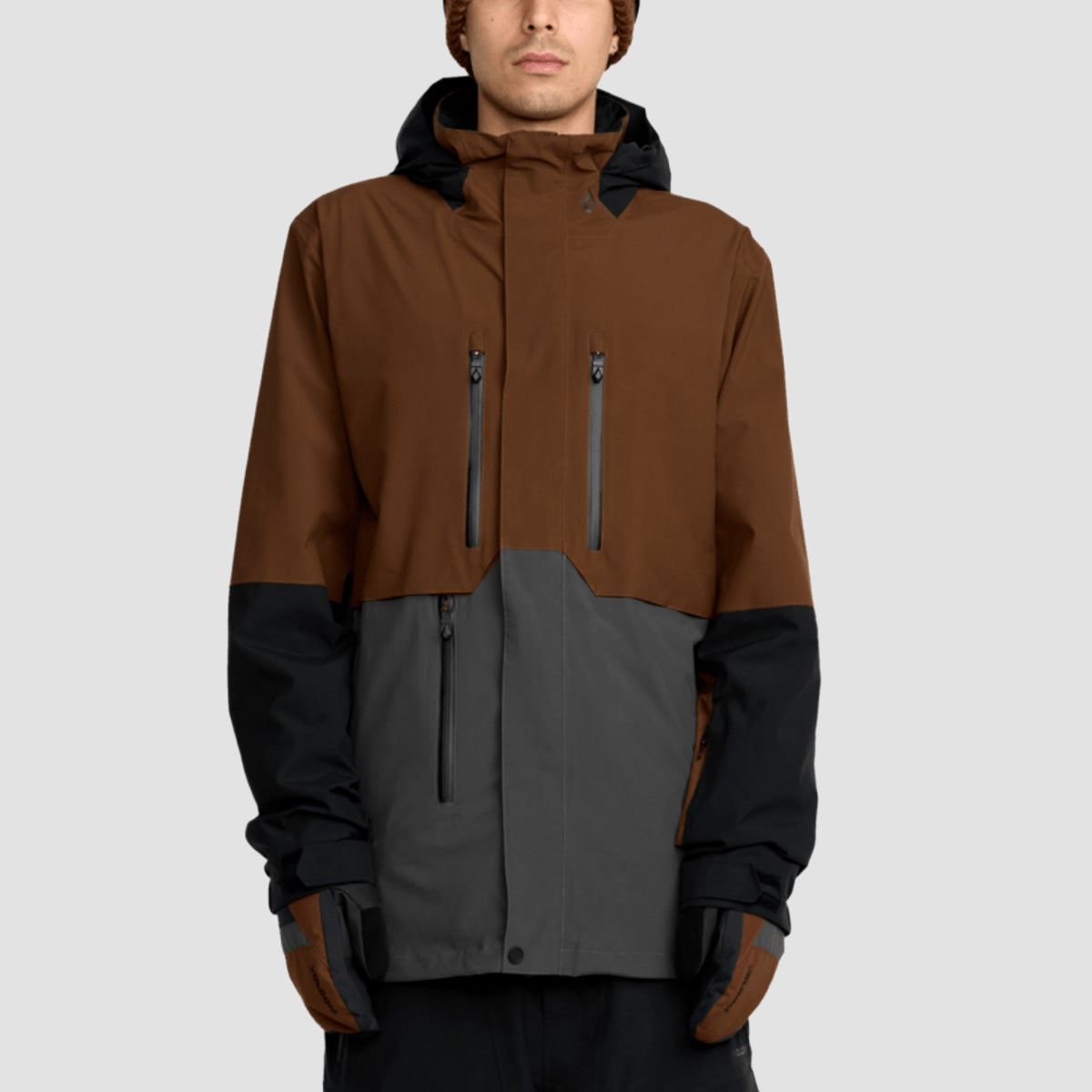 Volcom RNGE Stretch 30K Snow Jacket Brown