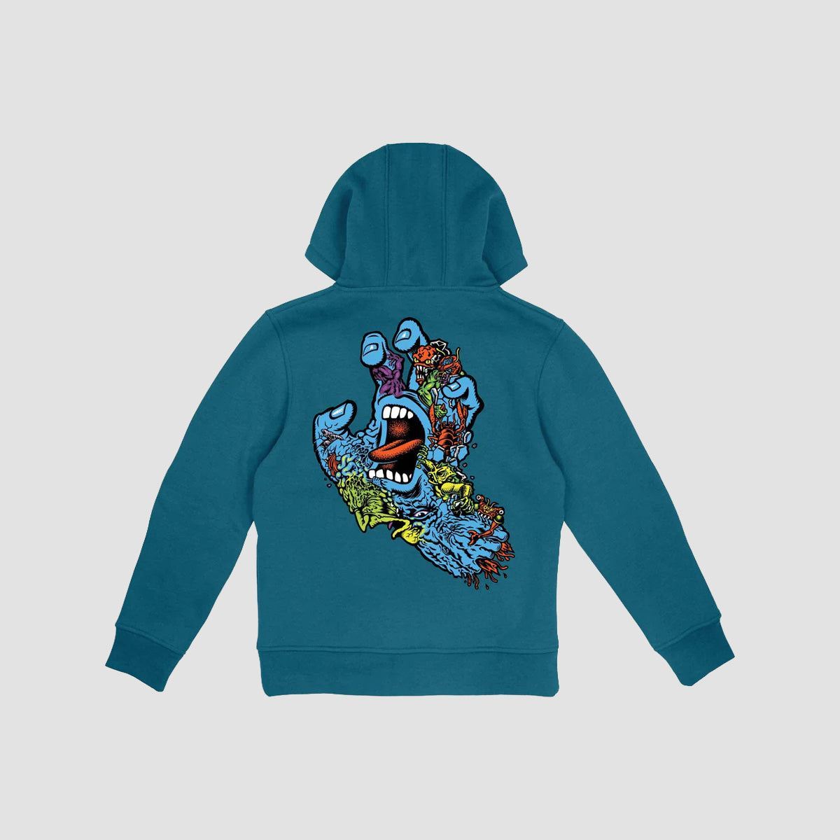 Santa Cruz Roskopp Screaming Five Pullover Hoodie Teal - Kids