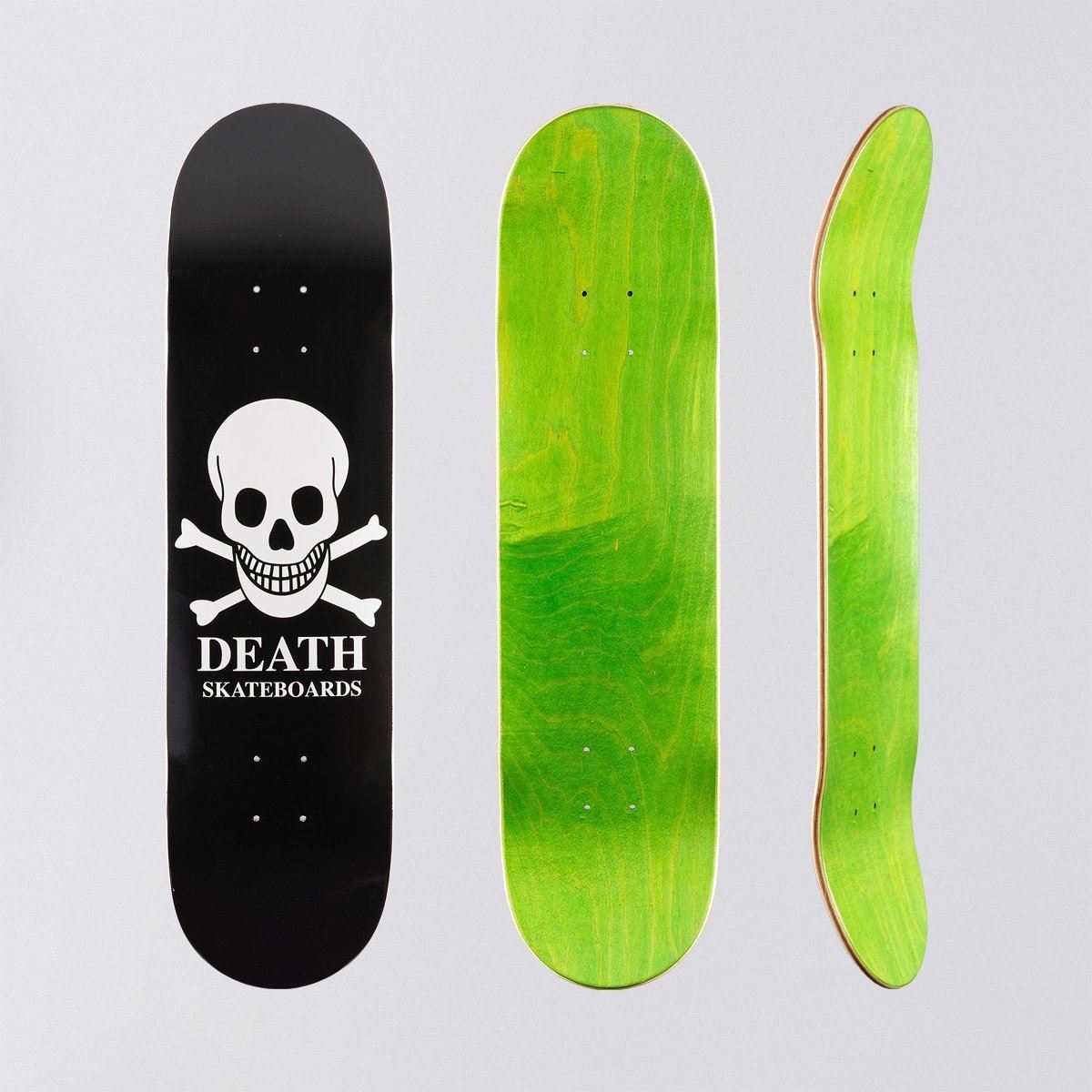 Death OG Skull Skateboard Deck Black - 8"