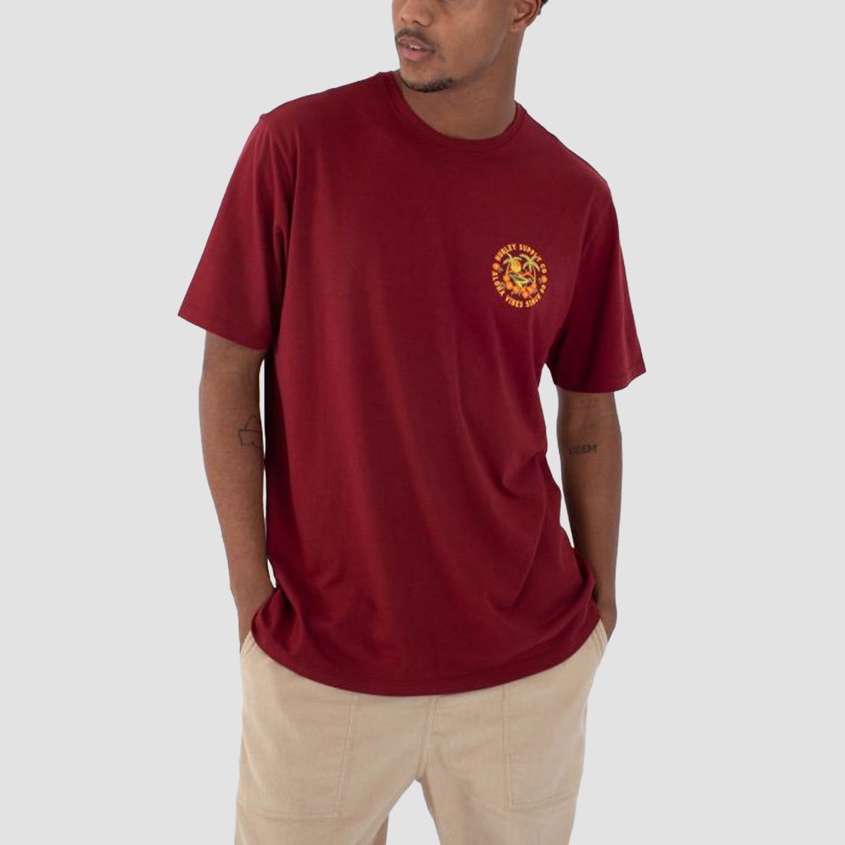 Hurley Hawaiian Island T-Shirt True Red