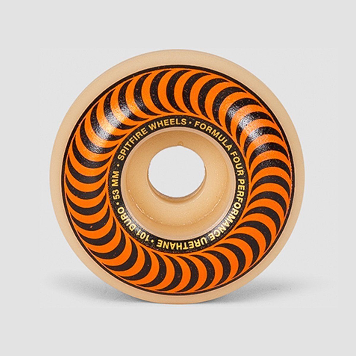 Spitfire Formula Four Classic 101DU Skateboard Wheels Natural/Orange 53mm